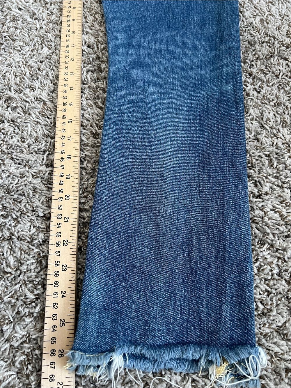 EUC Pilcro and the Letterpress Slim Boyfriend Jeans Raw Hem Distressed Size 27 - Picture 11 of 13